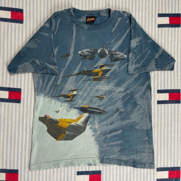 Star Wars Other - Vintage Star Wars Naboo Fighter Squadron tie dye short sleeve tee shirt